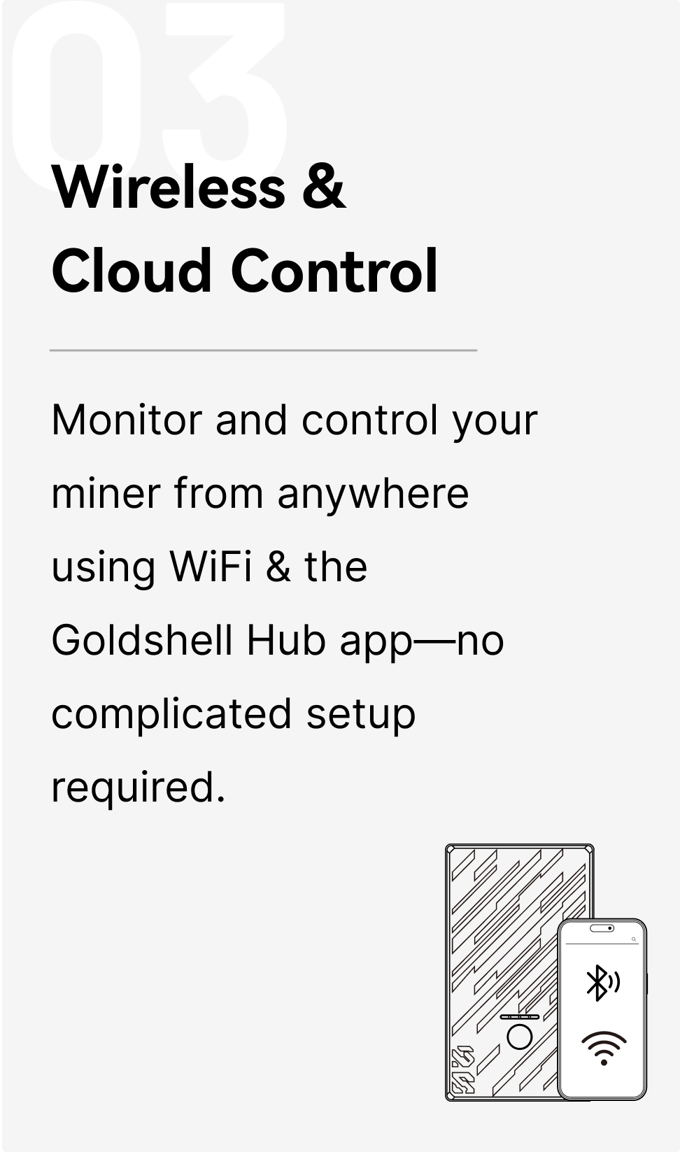 Goldshell byte wireless cloud setup with smartphone